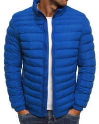 Solid Color Jacket with Zipper - Ethan-Blue-S-State of Style