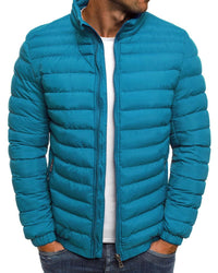Solid Color Jacket with Zipper - Ethan-Light Blue-S-State of Style