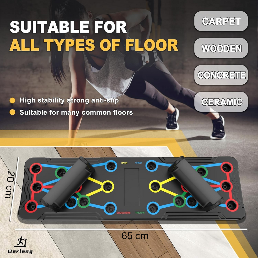 Solid Push-Up Board: Multifunctional Home Training Device-Black-State of Style