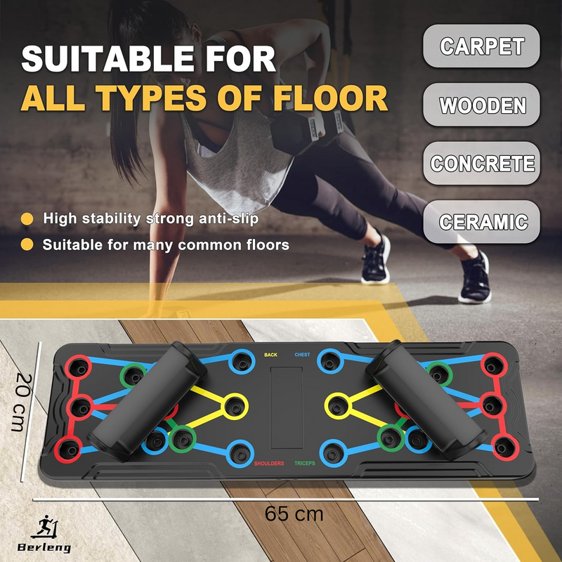 Solid Push-Up Board: Multifunctional Home Training Device-Black-State of Style