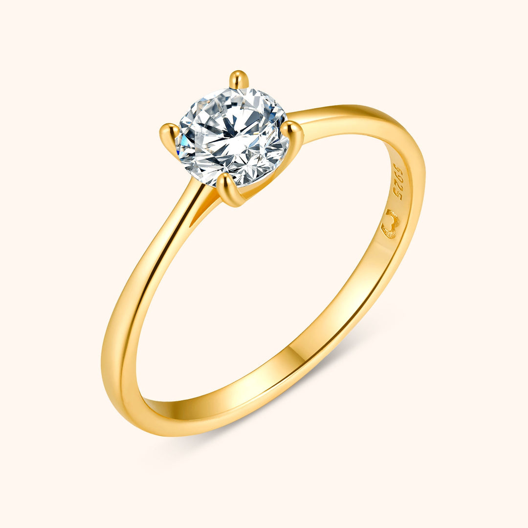 Solitaire Zirconia Ring – Elena-Gold-5-State of Style