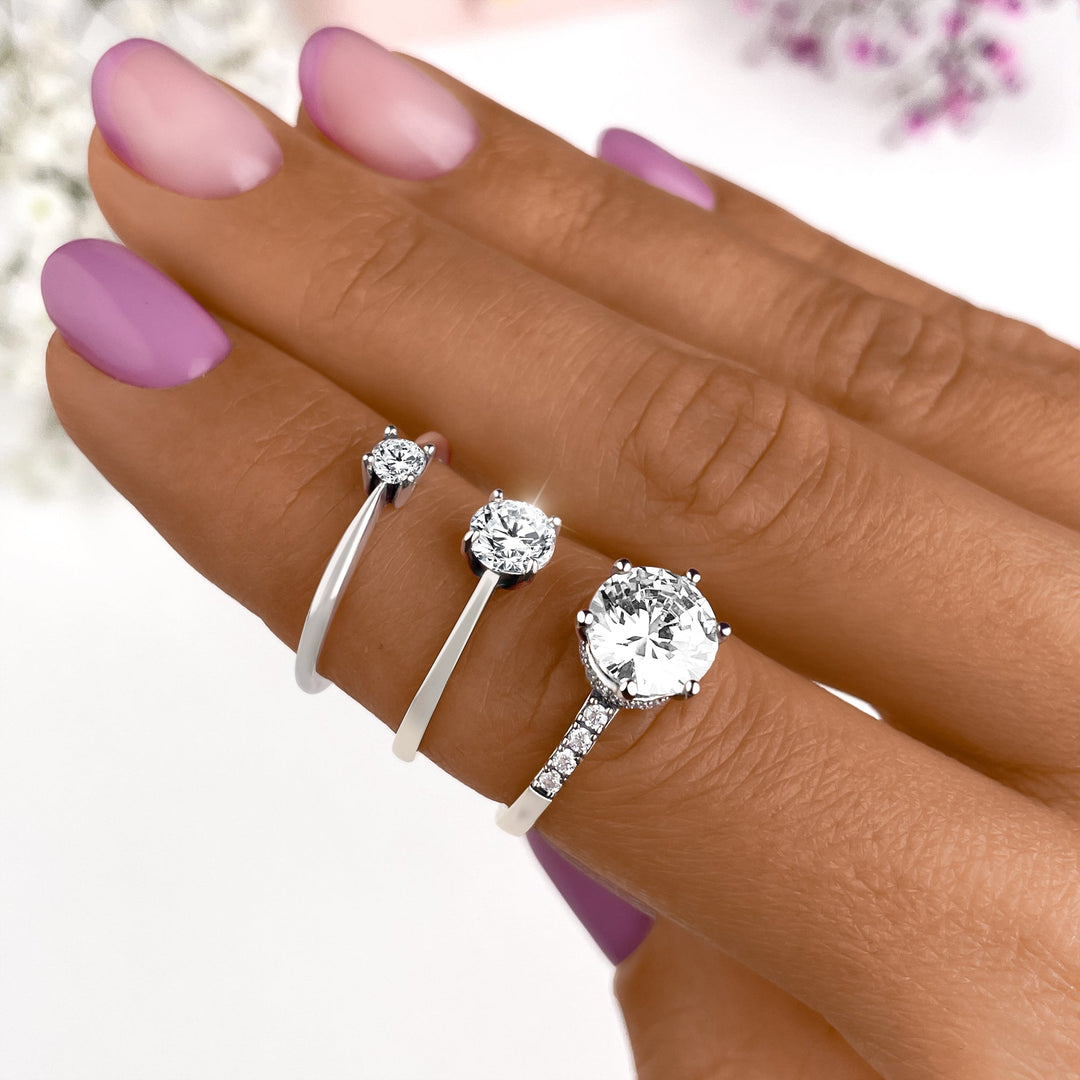 Solitaire Zirconia Ring – Elena-Silver-5-State of Style