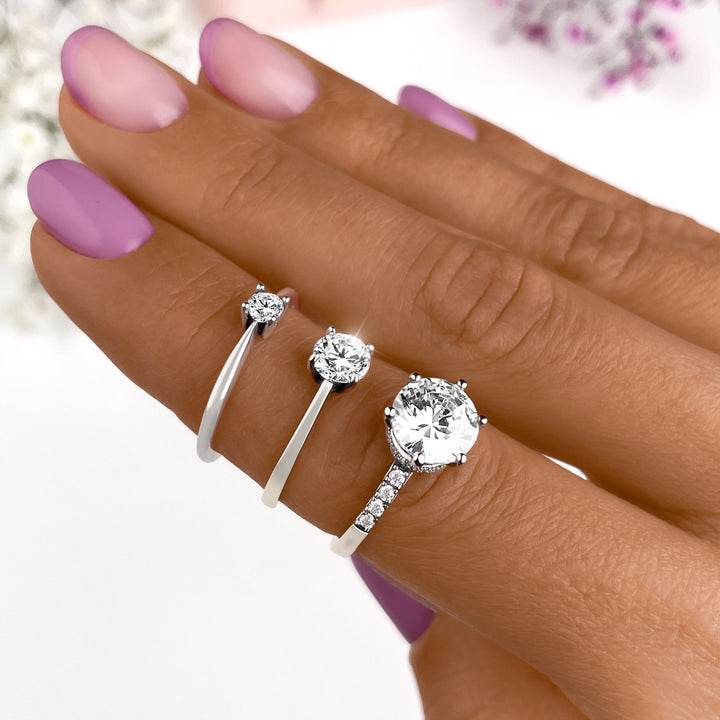 Solitaire Zirconia Ring – Elena-Silver-5-State of Style