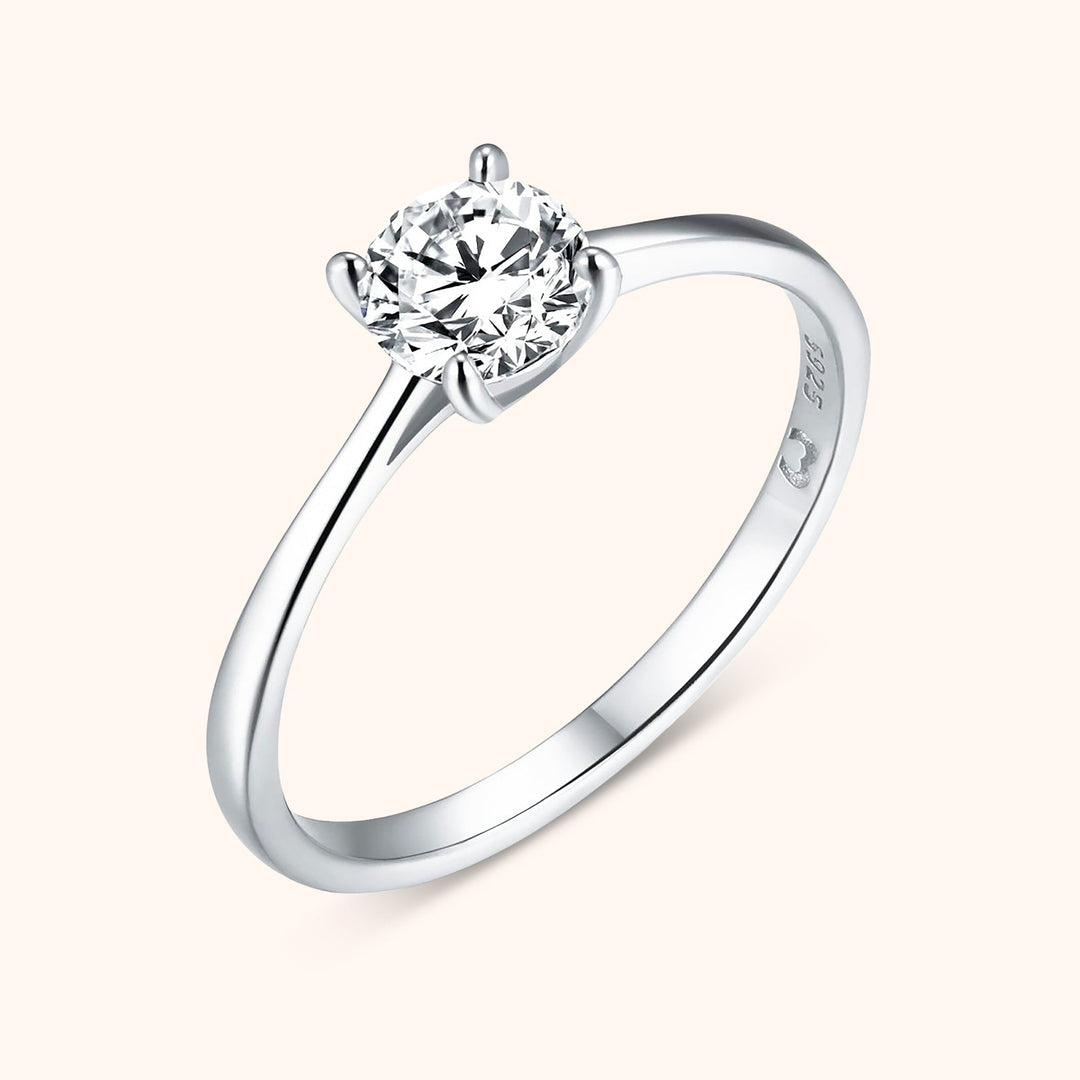 Solitaire Zirconia Ring – Elena-Silver-5-State of Style