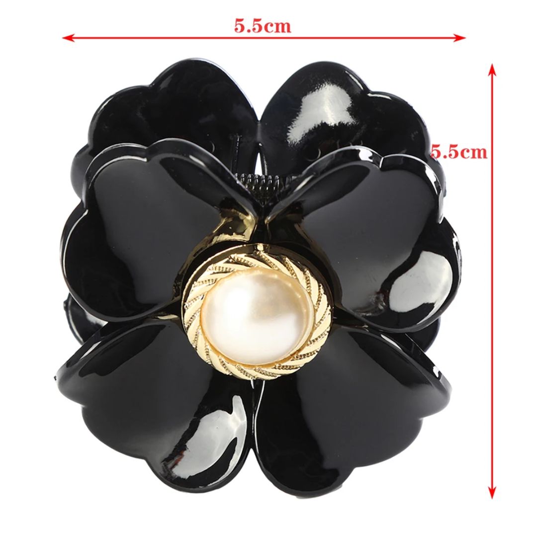 Sonia Traditional Hair Accessory – Elegant Flower Hair Clip-Khaki-State of Style