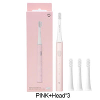 SONIC ELECTRIC TOOTHBRUSH - WATERPROOF AND USB RECHARGEABLE-Pink with 3 attachments-State of Style