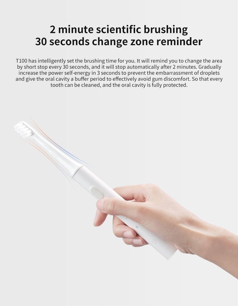 SONIC ELECTRIC TOOTHBRUSH - WATERPROOF AND USB RECHARGEABLE-White-State of Style