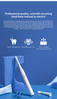 SONIC ELECTRIC TOOTHBRUSH - WATERPROOF AND USB RECHARGEABLE-White-State of Style