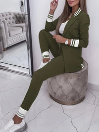 Sophie Casual Striped Streetwear Set-Pink-M-State of Style