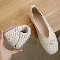 Sophie - Orthopedische Beige Ballerina's-Wit vierkant-35-State of Style