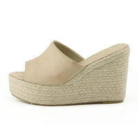 Sophie - Orthopedische Beige Sleehak Slippers-Beige 9cm Hoogte-3-State of Style