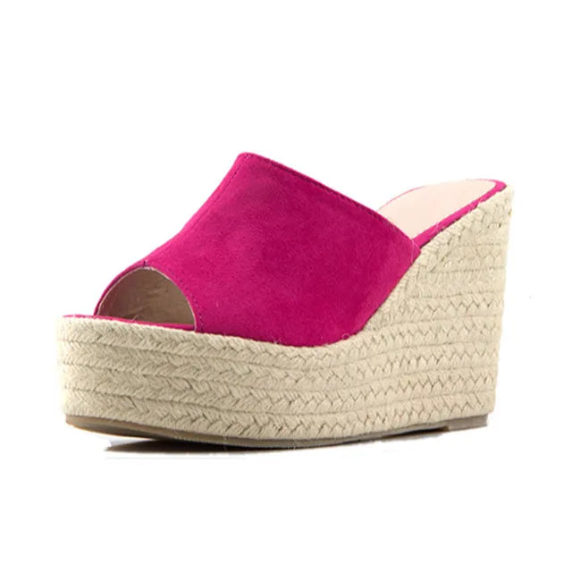 Sophie - Orthopedische Beige Sleehak Slippers-Fuschia 10.5cm Hak-3-State of Style