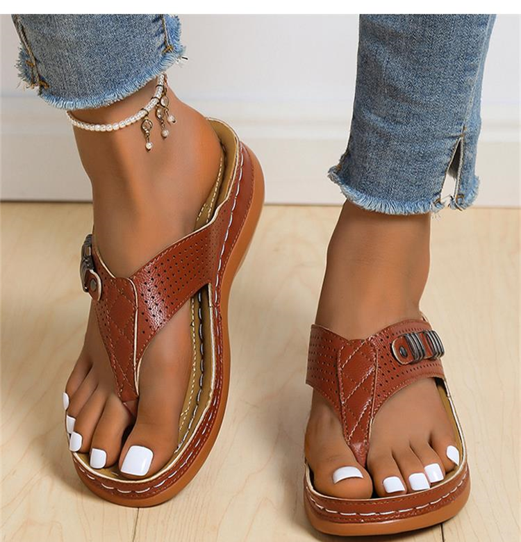 Sophie - Orthopedische Zwarte Stijlvolle Sandalen-Zwart-34-State of Style