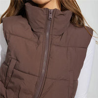 Sophie Puffer Vest | The Trendy Cosy Vest-Beige-S-State of Style