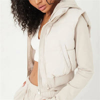 Sophie Puffer Vest | The Trendy Cosy Vest-Beige-S-State of Style