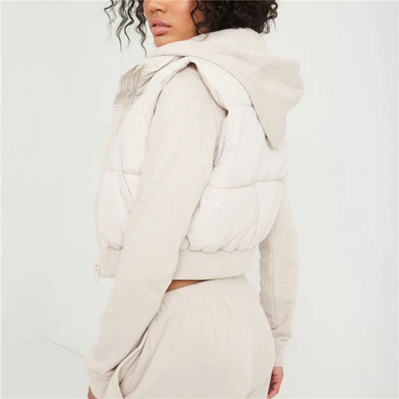 Sophie Puffer Vest | The Trendy Cosy Vest-Beige-S-State of Style