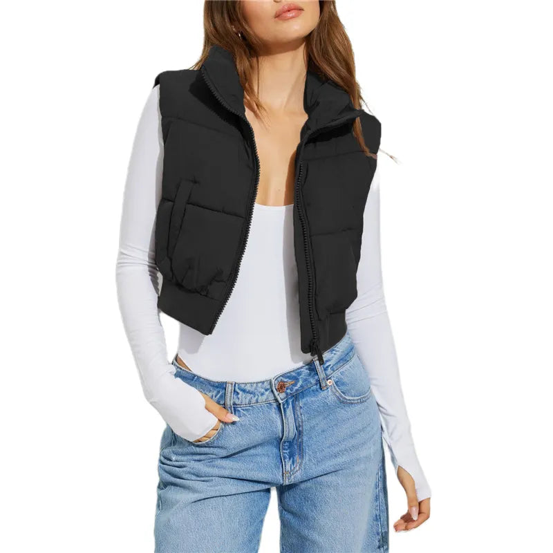 Sophie Puffer Vest | The Trendy Cosy Vest-Black-S-State of Style