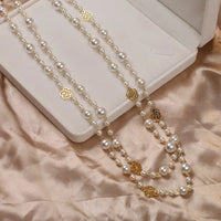 Sophisticated Long Pearl Necklace-State of Style