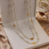 Sophisticated Long Pearl Necklace-State of Style