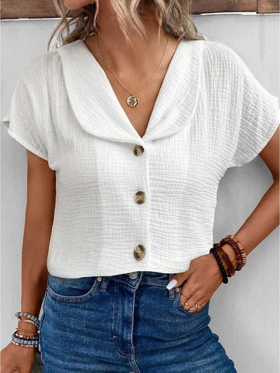Sophisticated Women's Blouse - Sophia-White-XS (36-38)-State of Style
