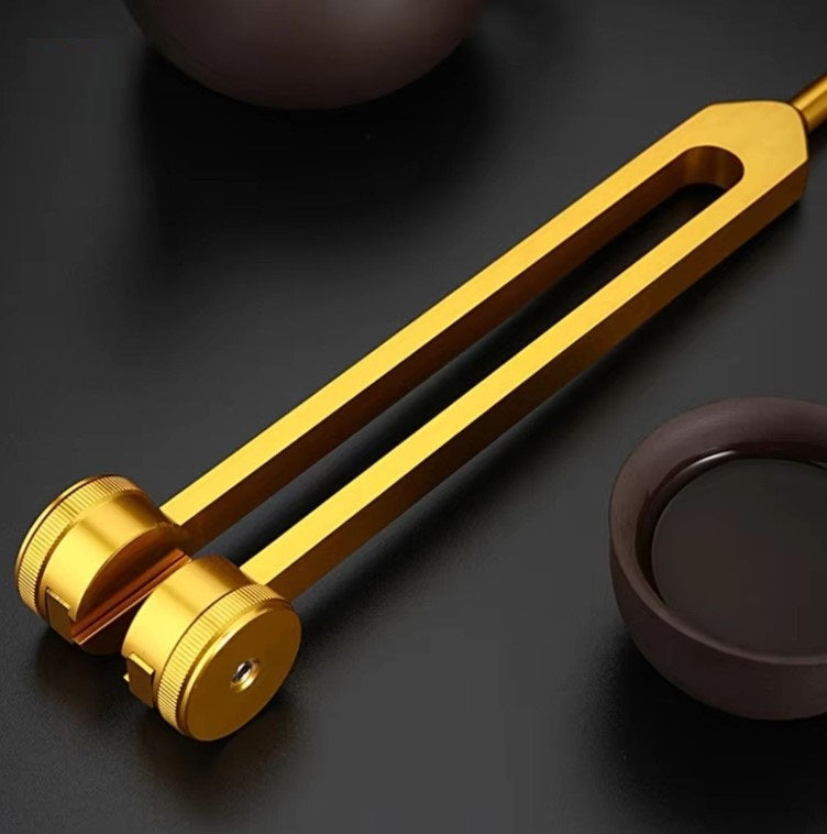 Sound Therapy for Inner Peace - TranquilTone Tuning Forks-Golden round bowl (9.65 in)-State of Style