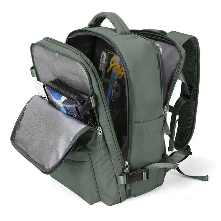 Spacious Versatile Backpack - TrailSafe Pro-Green-State of Style