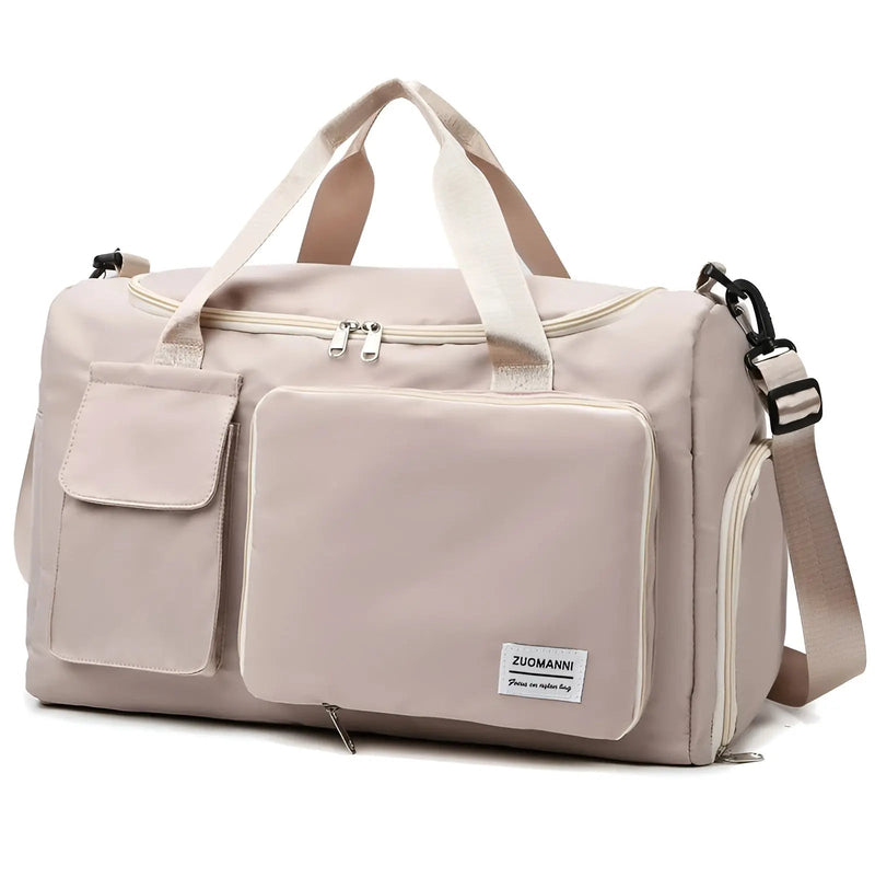 Spacious Waterproof Luxury Travel Bag - JetSet-Beige-State of Style