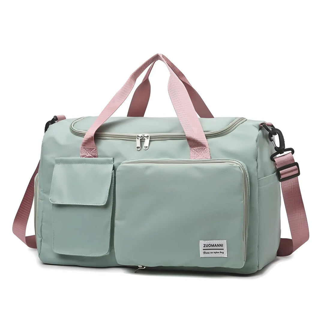 Spacious Waterproof Luxury Travel Bag - JetSet-Green Pink-State of Style