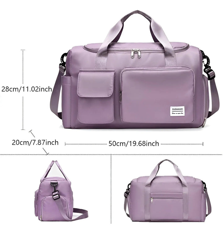 Spacious Waterproof Luxury Travel Bag - JetSet-Green Pink-State of Style