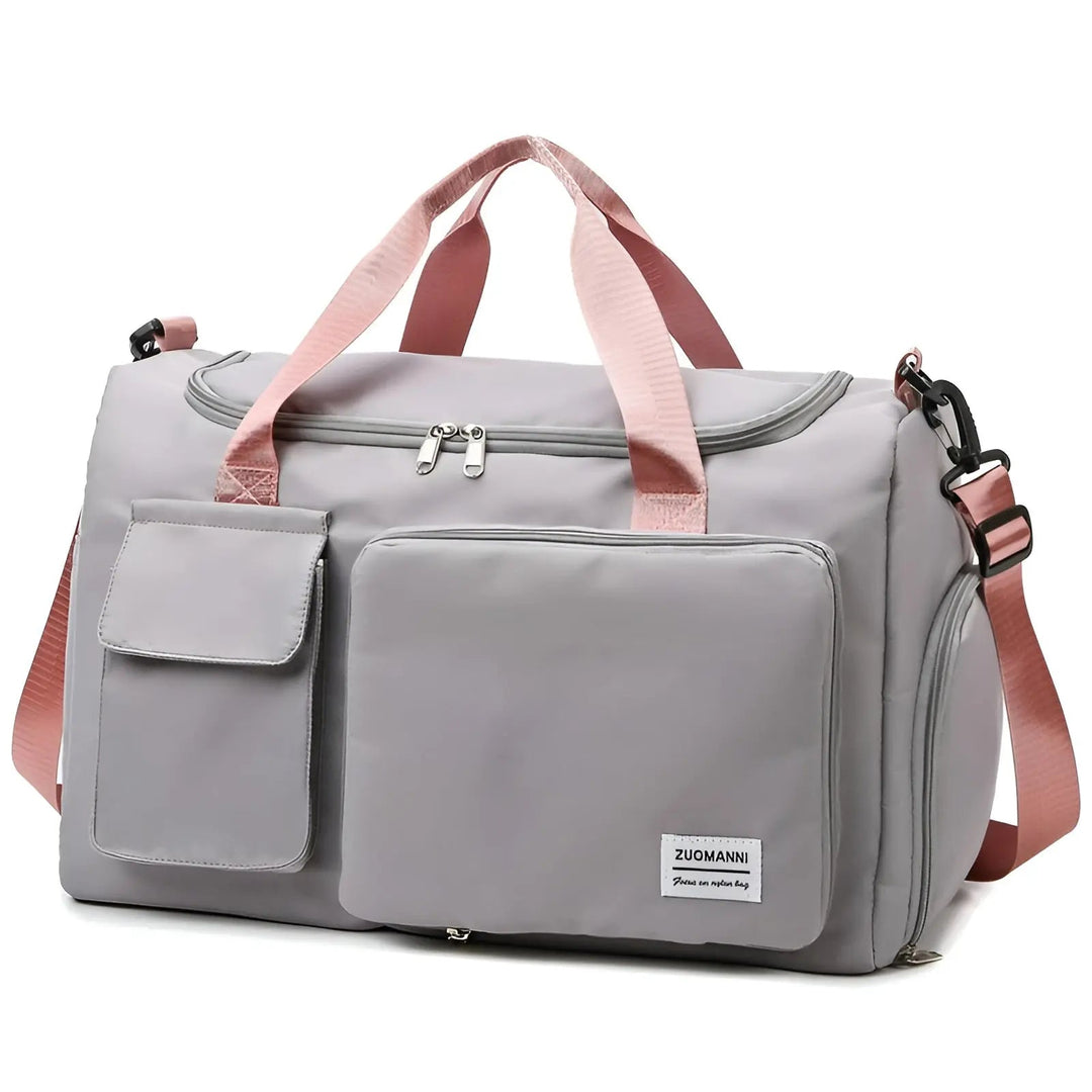 Spacious Waterproof Luxury Travel Bag - JetSet-Grey Pink-State of Style