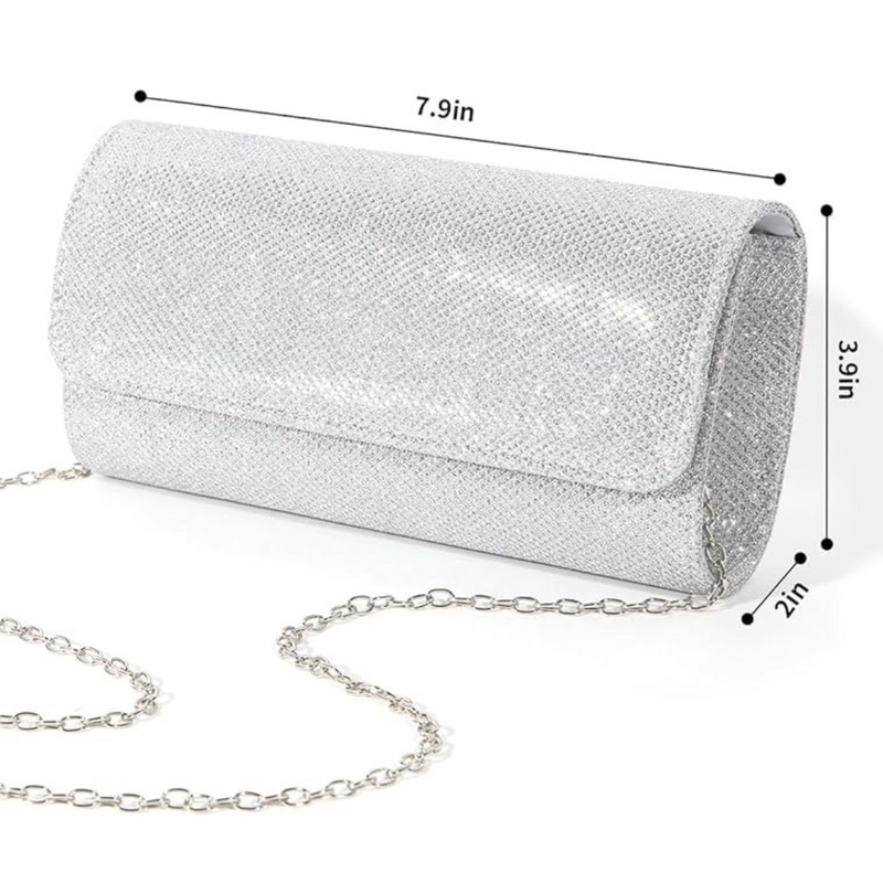 Sparkle Clutch – Ramona-Silver-State of Style