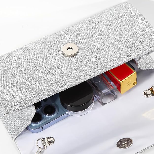 Sparkle Clutch – Ramona-Silver-State of Style