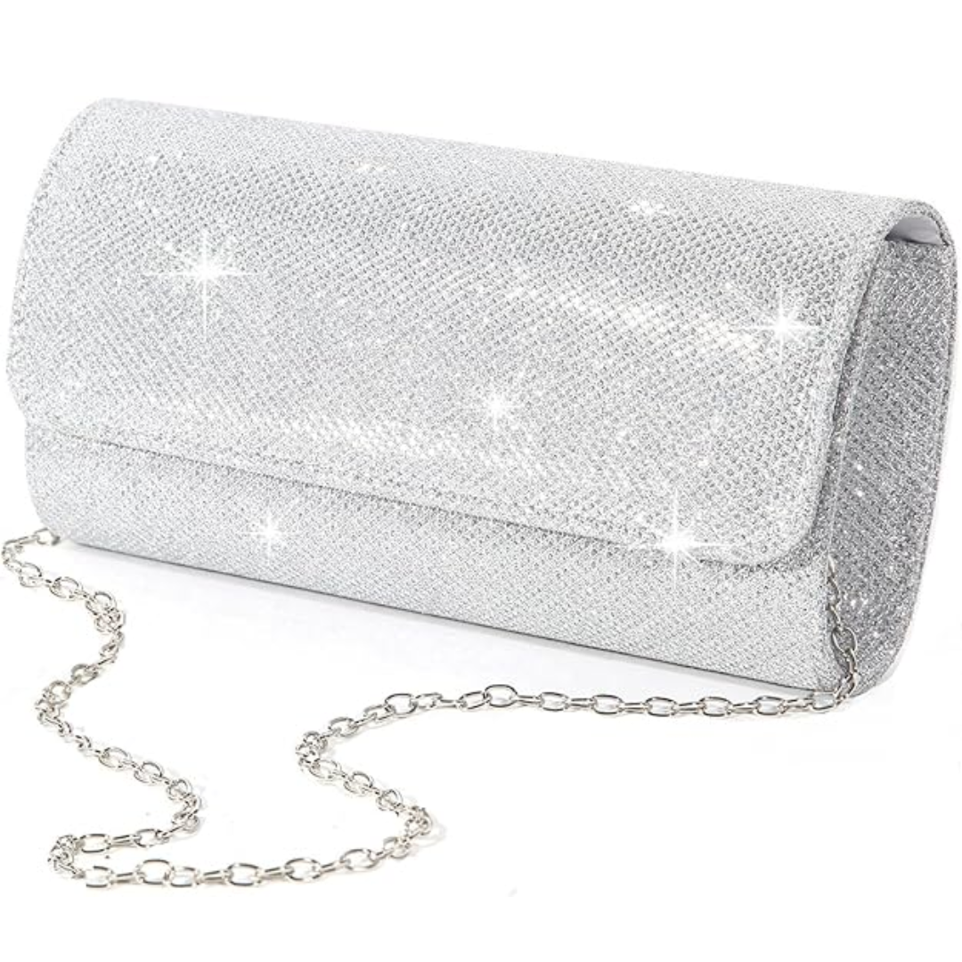 Sparkle Clutch – Ramona-Silver-State of Style