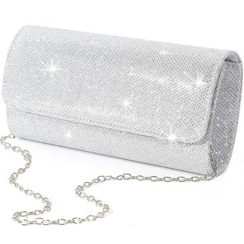 Sparkle Clutch – Ramona-Silver-State of Style