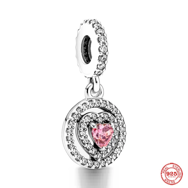 SPARKLE FOR YOU: Pandora Charm Bracelet-Double Halo Sparkling Hearts-State of Style