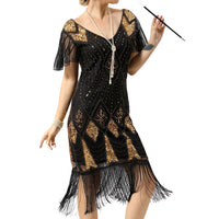 Sparkling 1920s Fringe Dress | Glamorous Party Outfit-S-State of Style