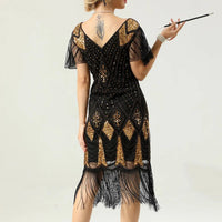 Sparkling 1920s Fringe Dress | Glamorous Party Outfit-S-State of Style
