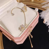Sparkling Butterfly Ear Cuffs-Silver-State of Style