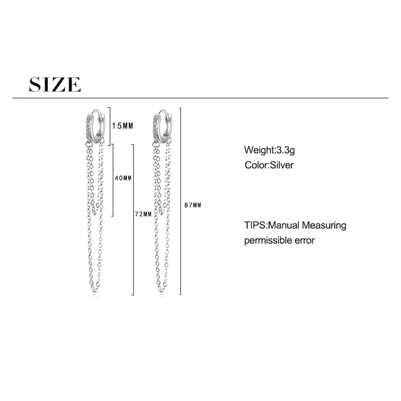 Sparkling Chain Earrings | Elegant Dangle Earrings for Women-State of Style