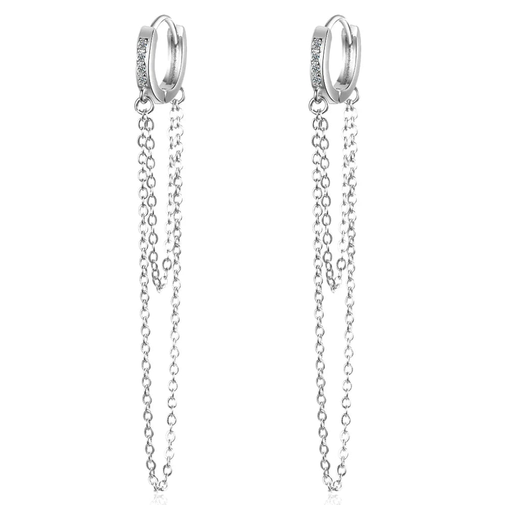 Sparkling Chain Earrings | Elegant Dangle Earrings for Women-State of Style