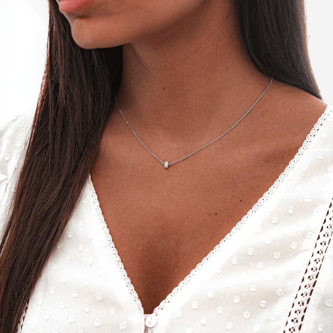 Sparkling Circle Necklace – Valerie-Silver-State of Style
