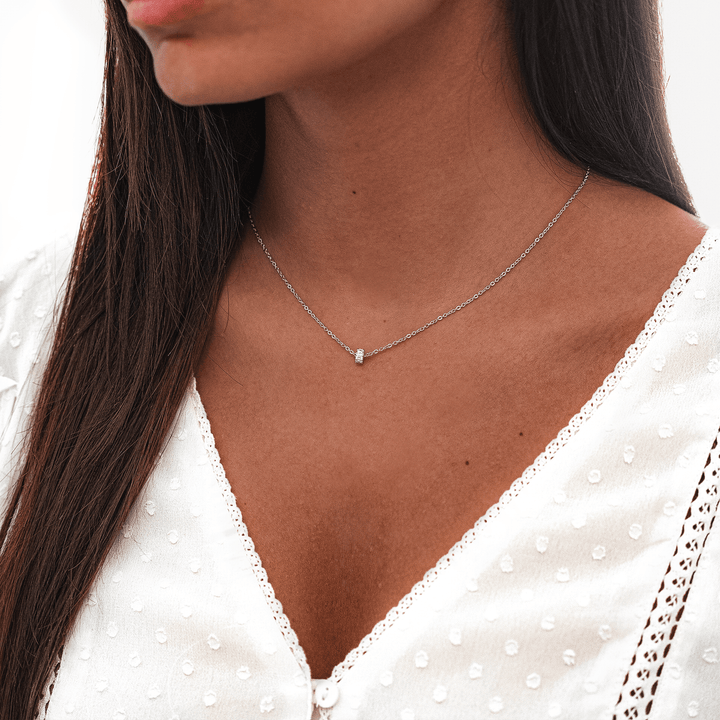 Sparkling Circle Necklace – Valerie-Silver-State of Style