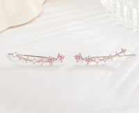 Sparkling Dangle Earrings-Pink zircon-State of Style