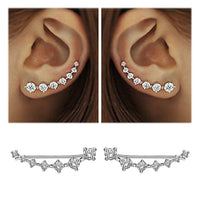 Sparkling Dangle Earrings-Silver-State of Style