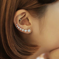 Sparkling Dangle Earrings-Silver-State of Style