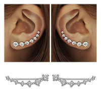 Sparkling Dangle Earrings-Silver-State of Style