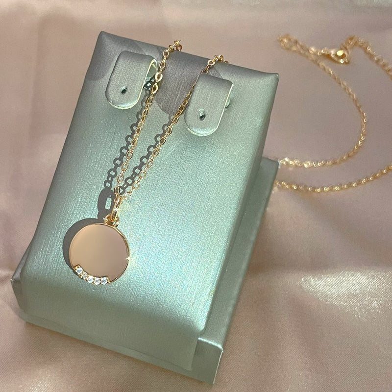 Sparkling Dangle Necklace | Hot Charm Jewellery-White zircon-45cm-State of Style