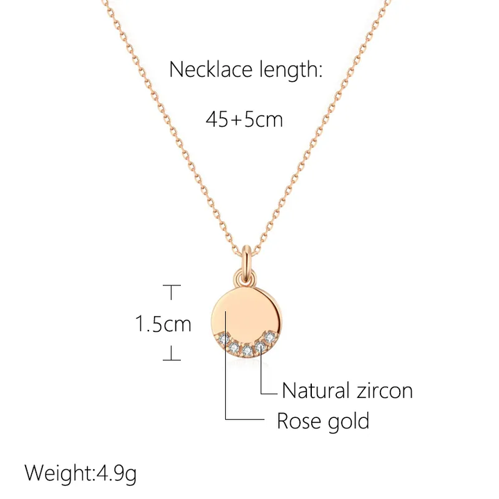 Sparkling Dangle Necklace | Hot Charm Jewellery-White zircon-45cm-State of Style
