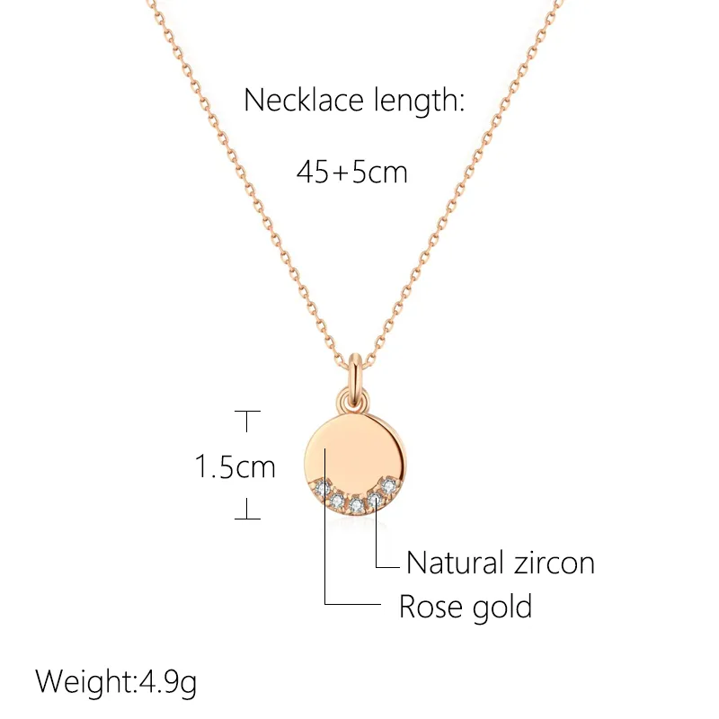 Sparkling Dangle Necklace | Hot Charm Jewellery-White zircon-45cm-State of Style