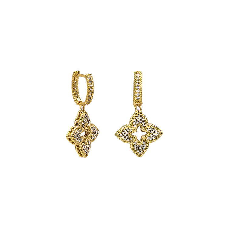 Sparkling Flower Earrings - Florabelle-Gold-State of Style